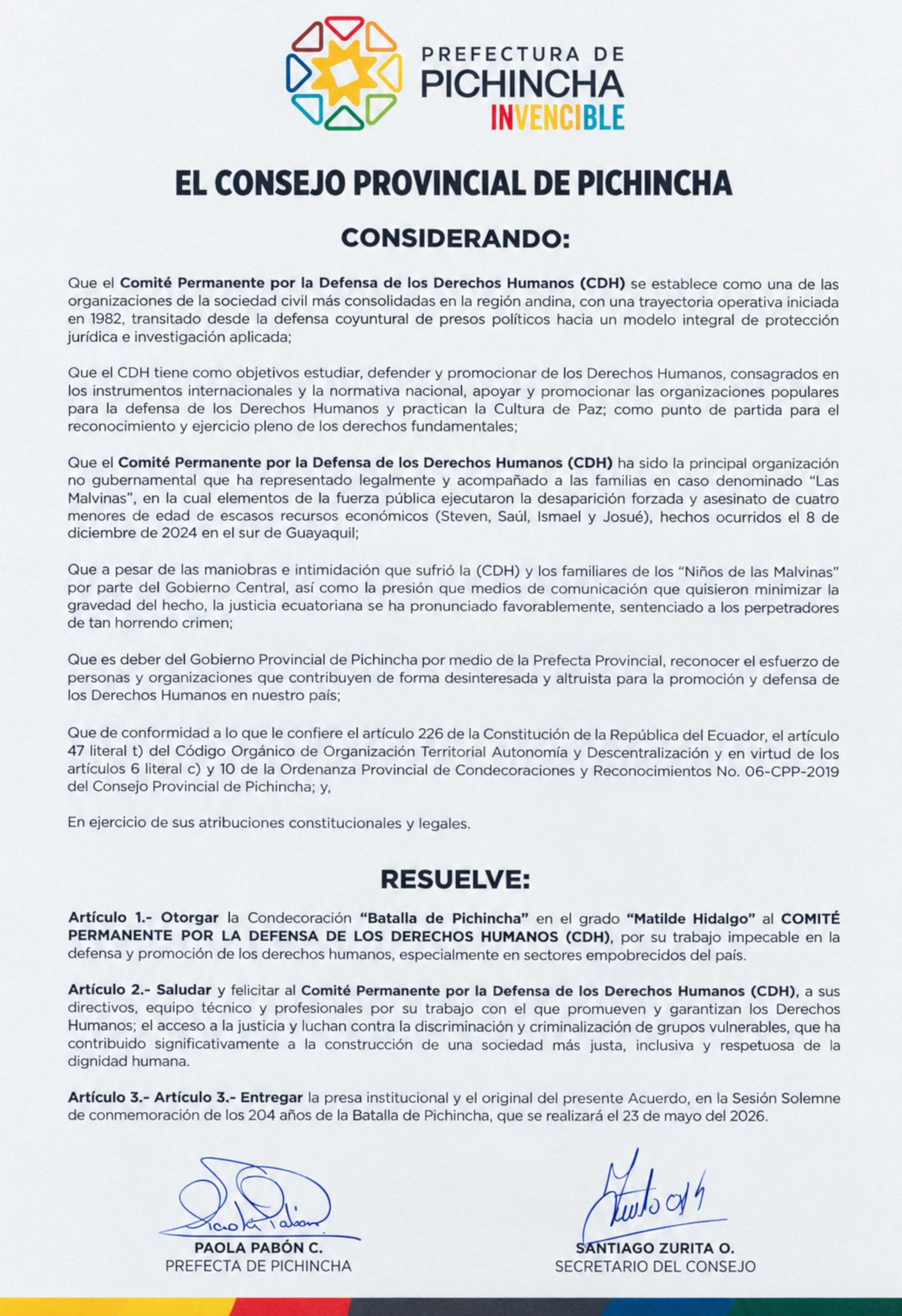 ReconocimientoPrefecturaPichincha